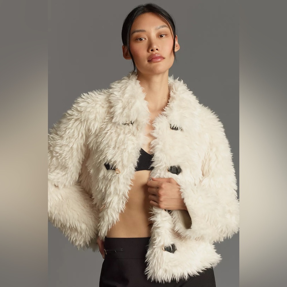 Anthropologie Toggle Sherpa Jacket